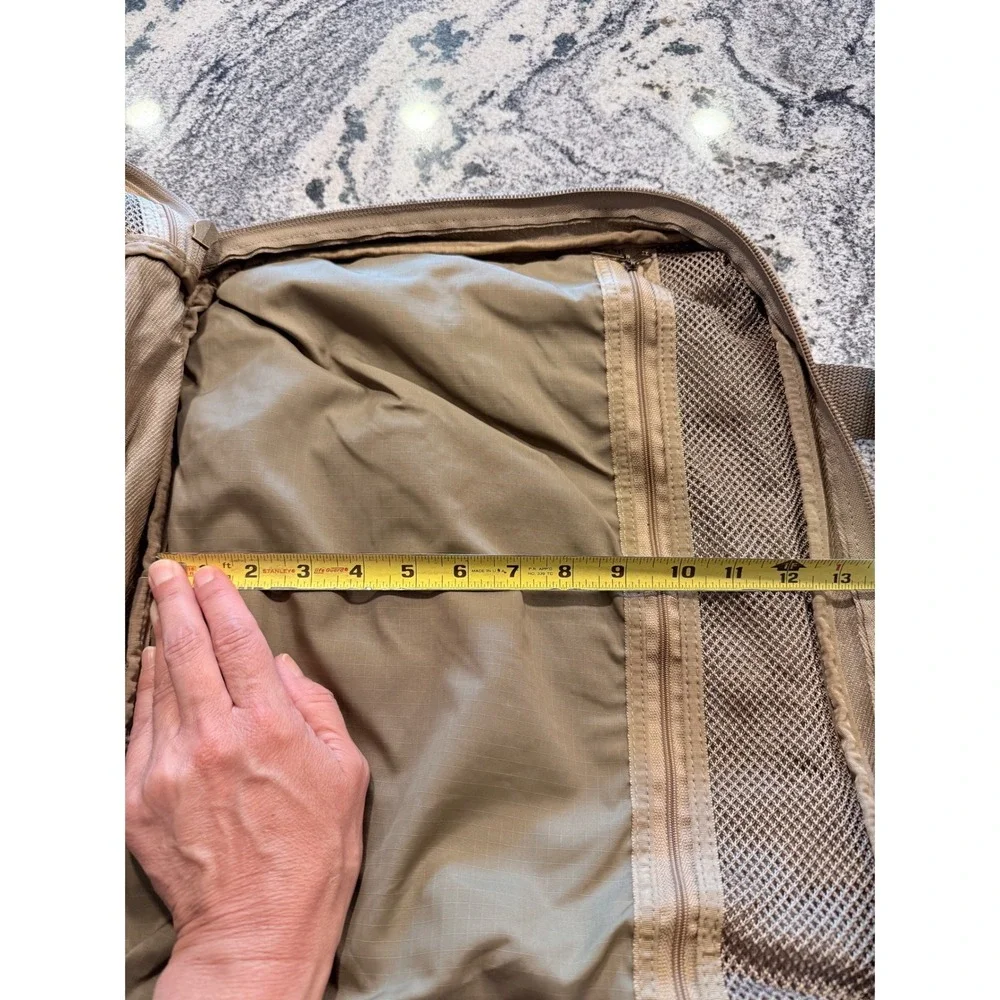 Eddie Bauer Vintage Canvas Leather Trim‎ Duffle Bag Tan Weekend Travel Carry On